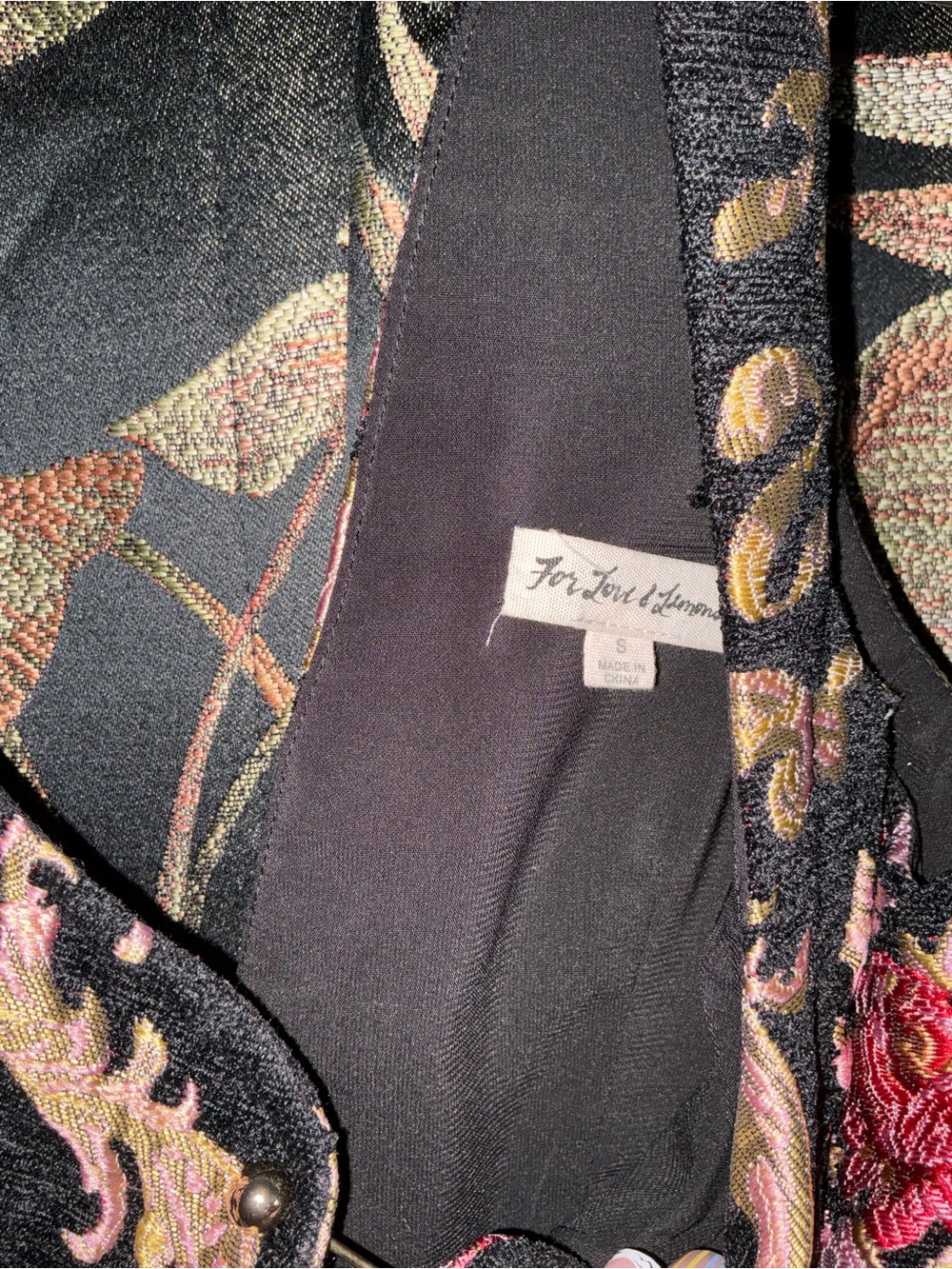 Black Floral Embroidered Halter Dress - Picture 4 of 4